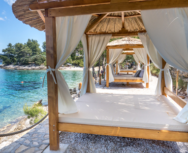 Private beach area located under your vacation house.