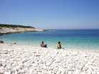 Proizd Island with wonderful white pebble stones