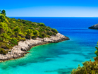 Breathtaking colors of the sea on Korcula Island